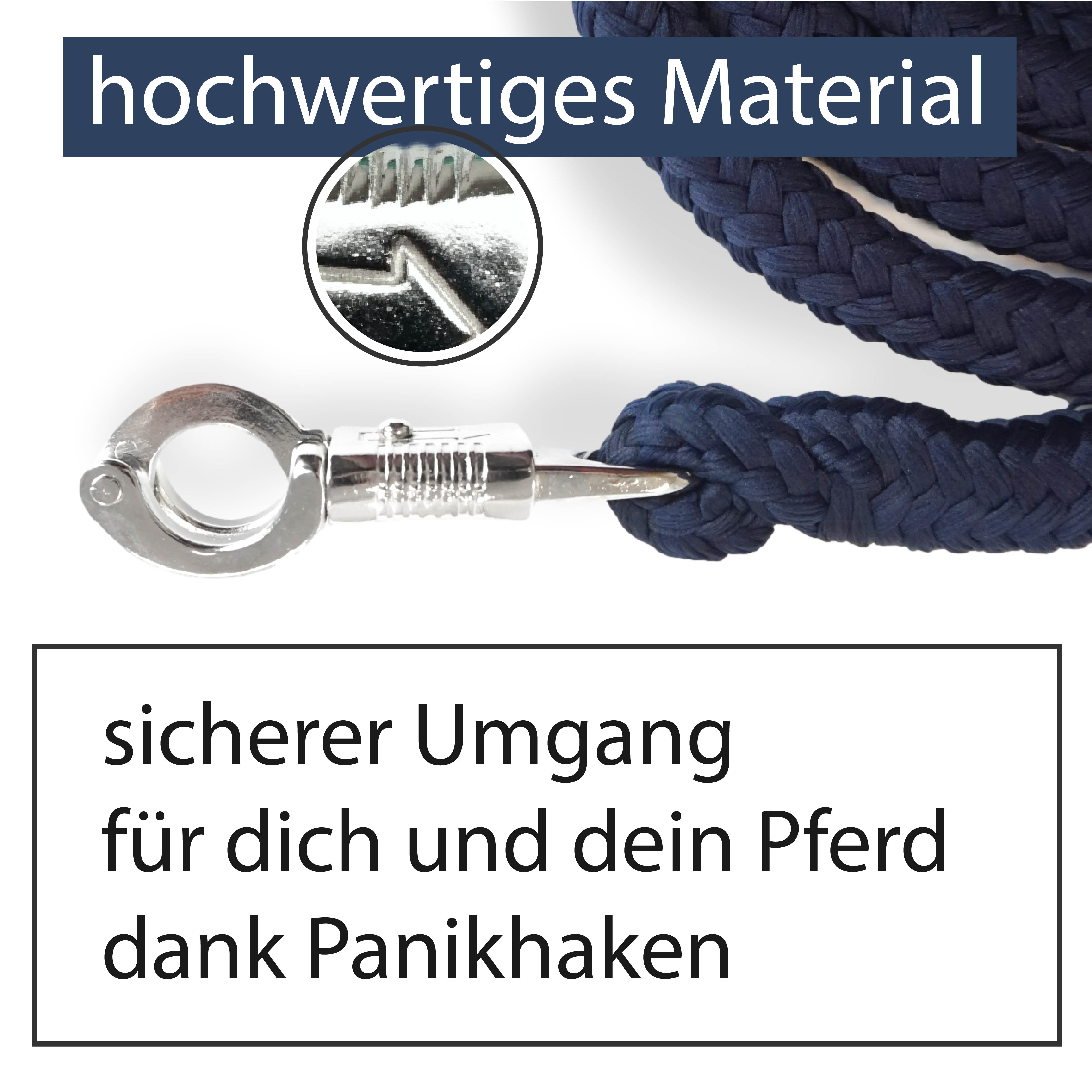 Führstrick mit Panikhaken für Pferde, Länge 2m